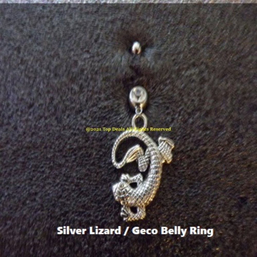Navel Piercing ~  Lizard / Gecko
